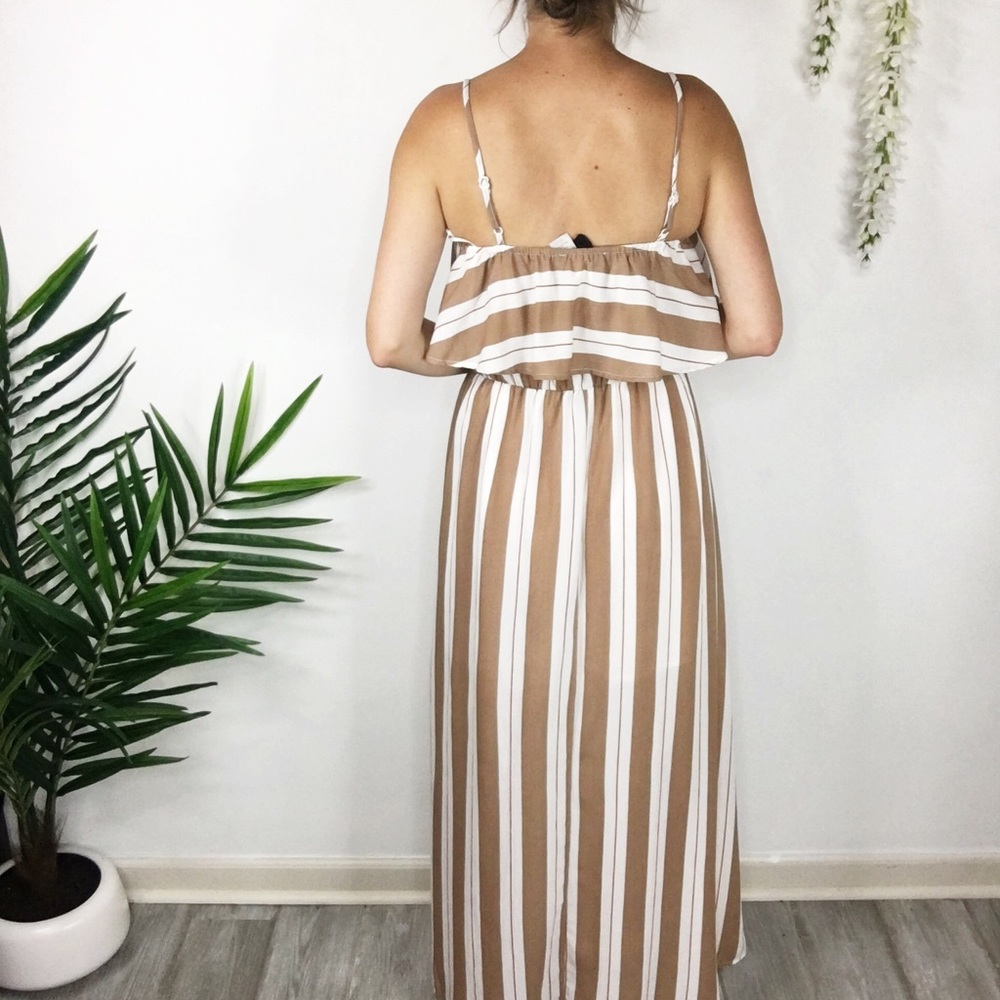 NWT AFTER MARKET maxi dress ruffled striped 0028 - Picture 4 of 8